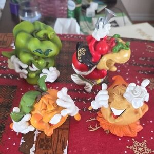 Set Of 4 GIGGLIN GROCERIES Figurines 90s Resin SECOND NATURE DESIGIN